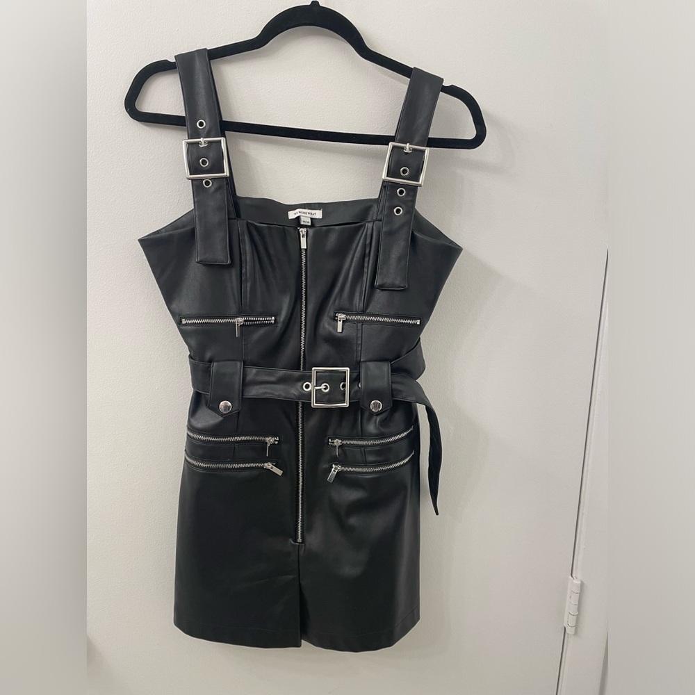 WeWoreWhat leather romper size medium